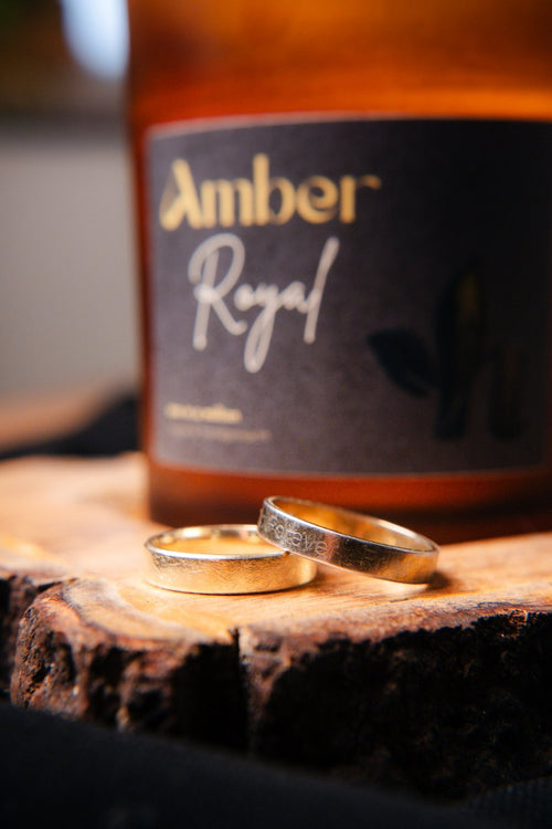 herzton Amber Royal Detailaufnahme Etikett mit herzton Logo