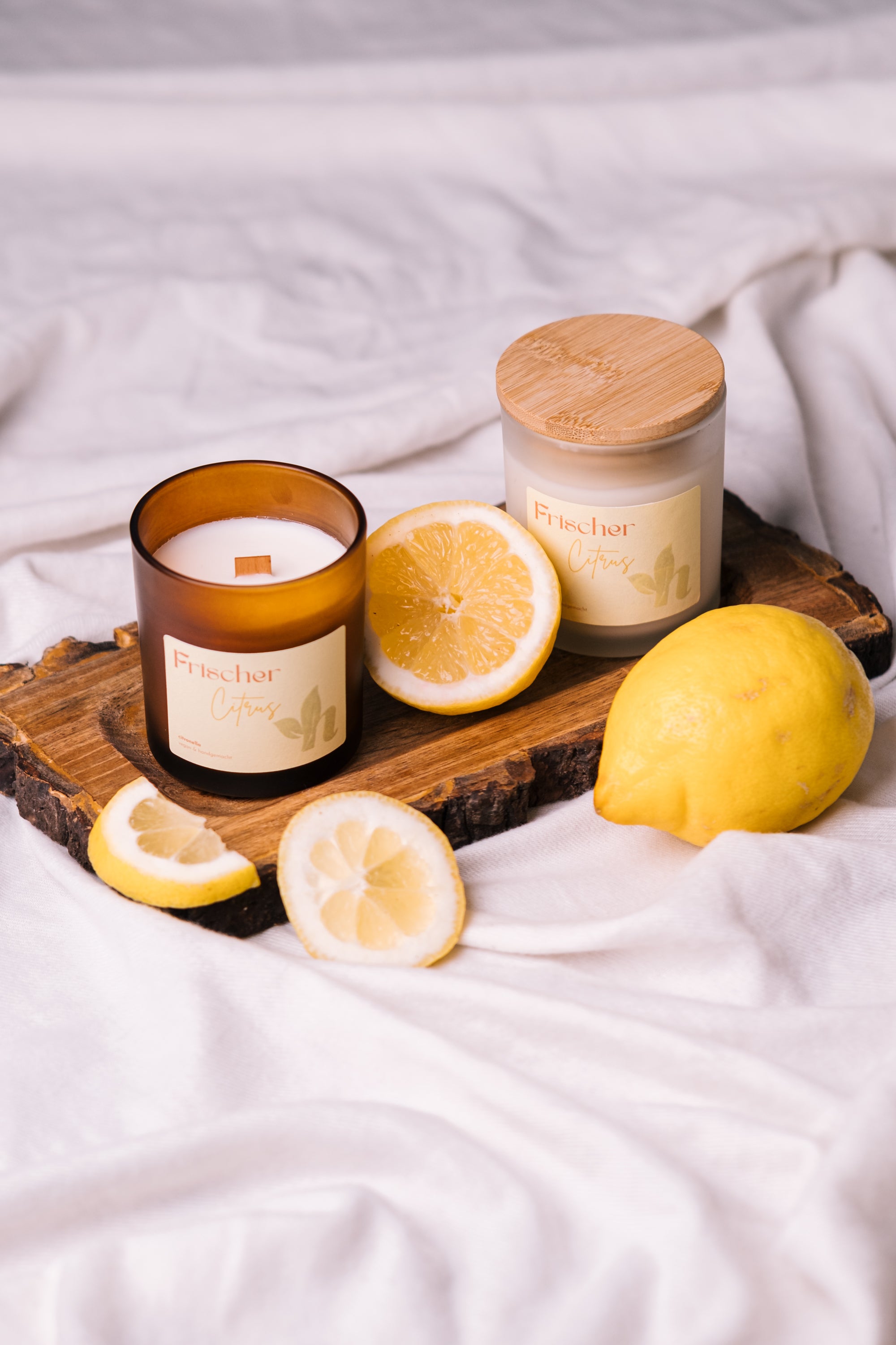 herzton Frischer Citrus Detailaufnahme: Etikett mit Citrus-Motiv