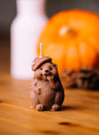Igel Kerze mit Pilzhut
